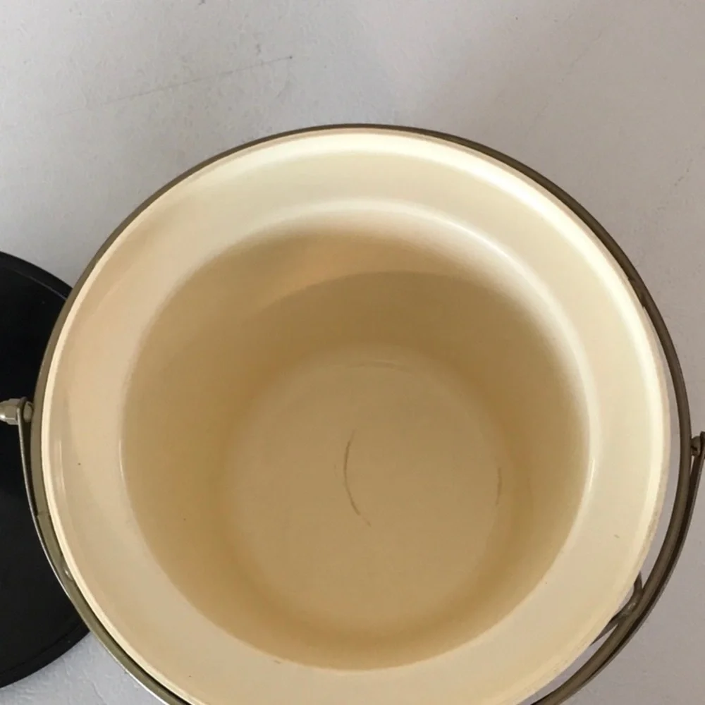 Thermos Insulated Ice Tub Mid Century Modern Ice Bucket Removable Holder